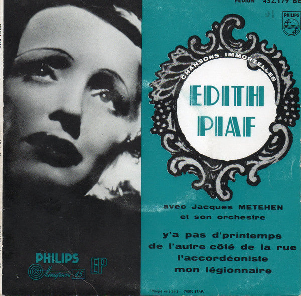 Edith Piaf Avec L'Orchestre De Jacques Météhen - Chansons Immortelles 24245