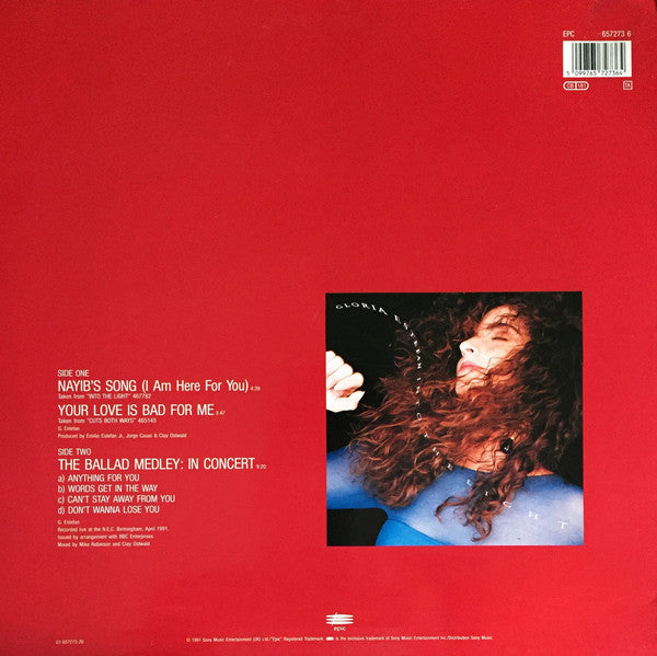 Gloria Estefan - Nayib's Song (I Am Here For You) 40801 Vinyl Singles Vinyl Goed / Hoes Sticker