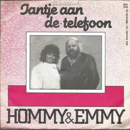 Hommy & Emmy - Jantje Aan De Telefoon Vinyl Singles Vinyl Zeer Goed / Hoesje Goed "VINYLSINGLES.NL"