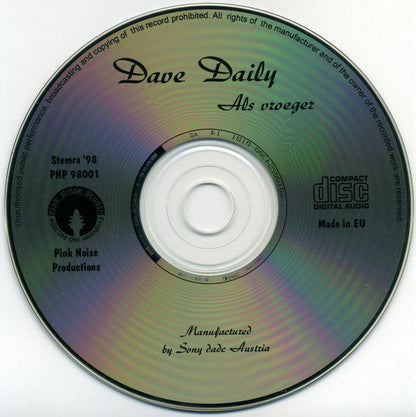 Dave Daily - Als Vroeger (CD) 70509 Compact Disc Goede Staat
