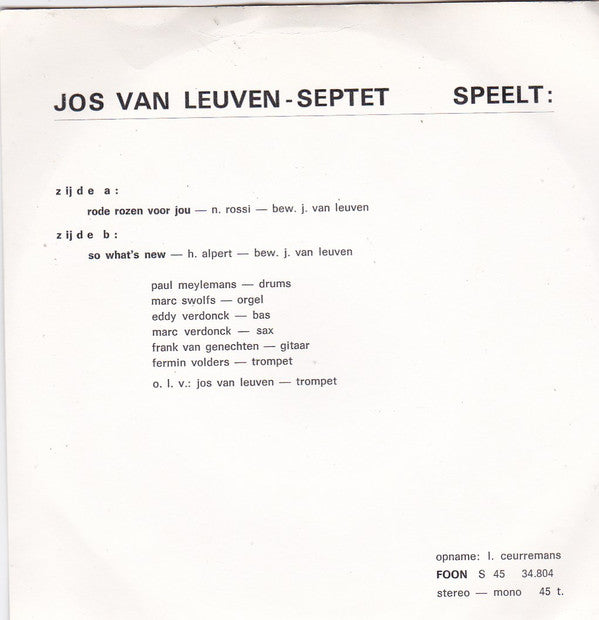 Jos Van Leuven-Septet - Jos Van Leuven-Septet 23144