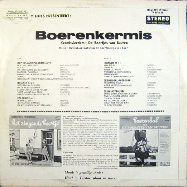 Boertjes Van Buuten - Boerenkermis (LP) 43317 Vinyl LP JUKEBOXSINGLES.NL   