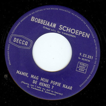 Bobbejaan Schoepen - Adios Amigo Vinyl Singles Vinyl Zeer Goed / Hoesje Generic "VINYLSINGLES.NL"
