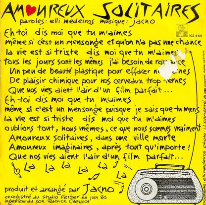 Lio - Amoureux Solitaires 43524 Vinyl Singles Vinyl Goed / Hoes Goed