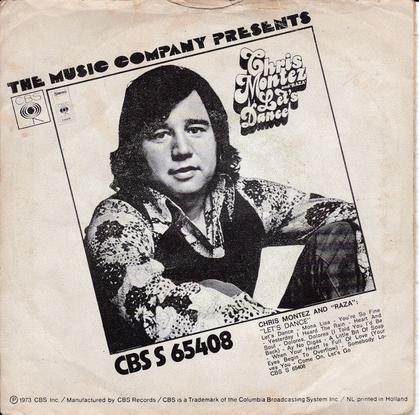 Chris Montez And Raza - Ay No Digas 41334 Vinyl Singles Vinyl Goed / Hoes Goed