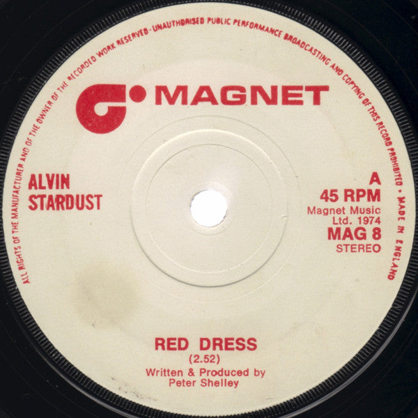 Alvin Stardust - Red Dress 07547 Vinyl Singles Vinyl Goed / Hoes Goed
