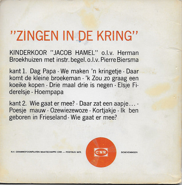Kinderkoor Jacob Hamel - Introductie Plaat En Kindercatalogus 39701 Vinyl Singles Vinyl Goed / Hoes Goed