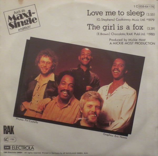 Hot Chocolate - Love Me To Sleep Vinyl Singles Vinyl Zeer Goed / Hoesje Goed "VINYLSINGLES.NL"