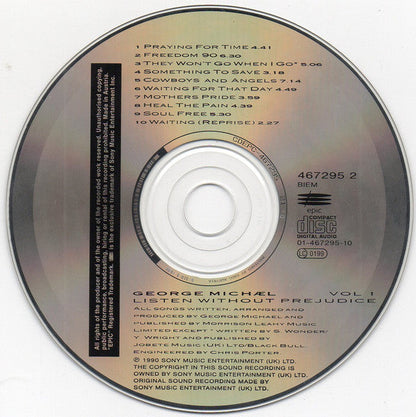 George Michael - Listen Without Prejudice Vol. 1 (CD) 70743 Compact Disc Goede Staat