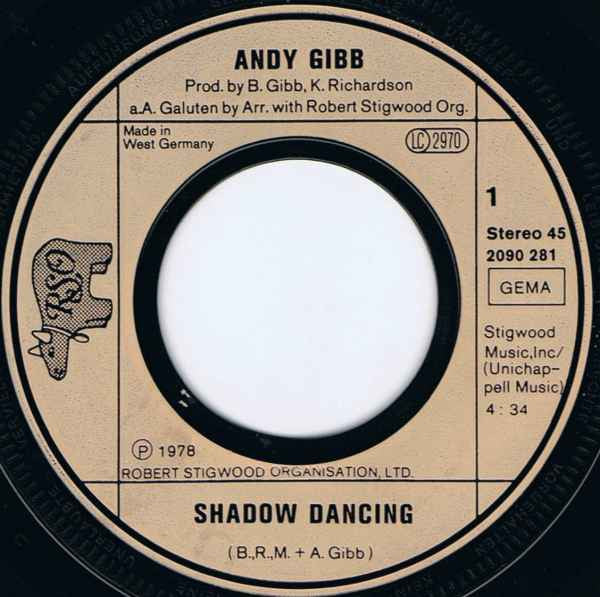 Andy Gibb - Shadow Dancing 41841 Vinyl Singles Vinyl Goed / Hoes Generic