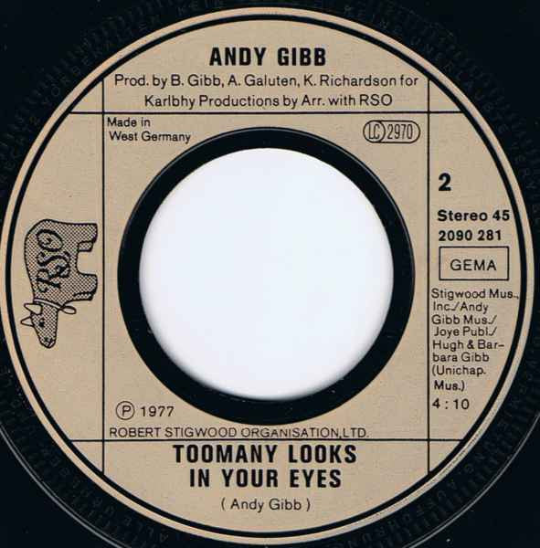 Andy Gibb - Shadow Dancing 41841 Vinyl Singles Vinyl Goed / Hoes Generic