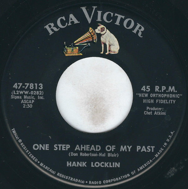 Hank Locklin - One Step Ahead Of My Past Vinyl Singles Vinyl Zeer Goed / Hoesje Generic "VINYLSINGLES.NL"