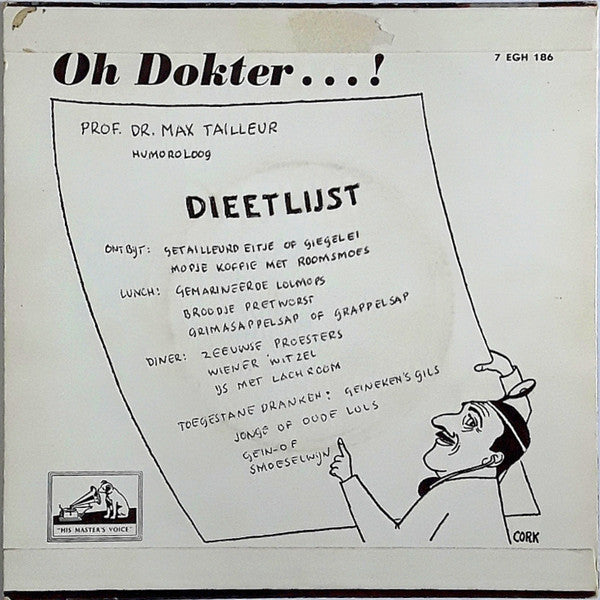 Max Tailleur - Oh, Dokter Vinyl Singles EP Vinyl Goed / Hoes Goed