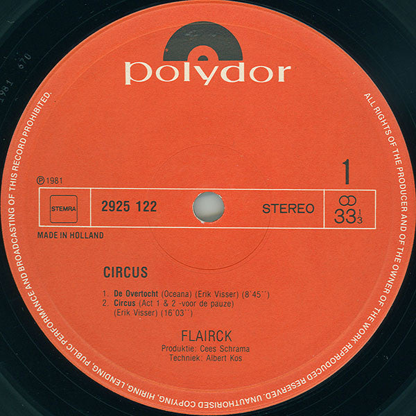 Flairck - Circus (LP) 50443 Vinyl LP JUKEBOXSINGLES.NL   