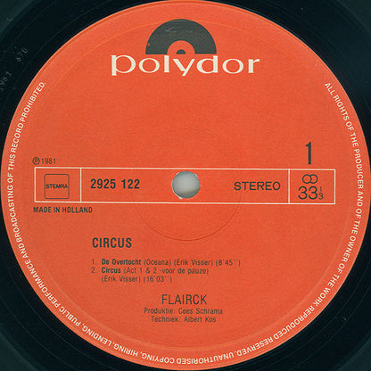 Flairck - Circus (LP) 50443 Vinyl LP JUKEBOXSINGLES.NL   