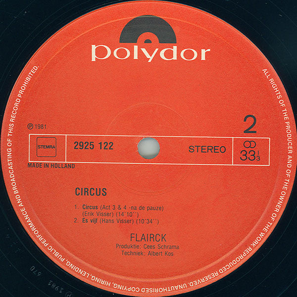 Flairck - Circus (LP) 50443 Vinyl LP JUKEBOXSINGLES.NL   