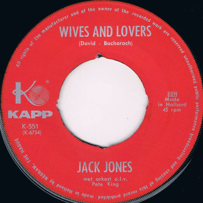 Jack Jones - Wives And Lovers 40461 Vinyl Singles Vinyl Goed / Hoes Generic