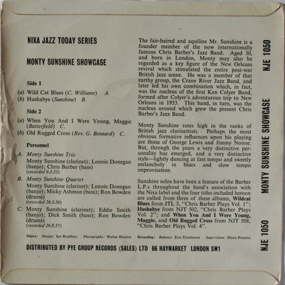 Monty Sunshine's Trio / The Monty Sunshine Quartet - Monty Sunshine Showcase 42660 Vinyl Singles EP Vinyl Goed / Hoes Goed