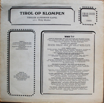 Tiroler "Alpenrose"-Kapelle unter der Leitung von Willy Mulder - Tirol Op Klompen (LP) 51404