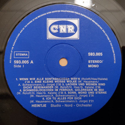 Heintje - Wenn Wir Alle Sonntagskinder War'n (LP) Vinyl LP Vinyl Zeer Goed / Hoes Goed "VINYLSINGLES.NL"