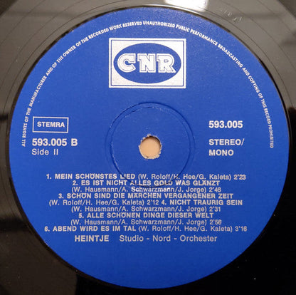 Heintje - Wenn Wir Alle Sonntagskinder War'n (LP) Vinyl LP Vinyl Zeer Goed / Hoes Goed "VINYLSINGLES.NL"