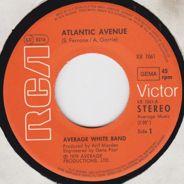 Average White Band - Atlantic Avenue 41775 Vinyl Singles Vinyl Goed / Hoes Generic