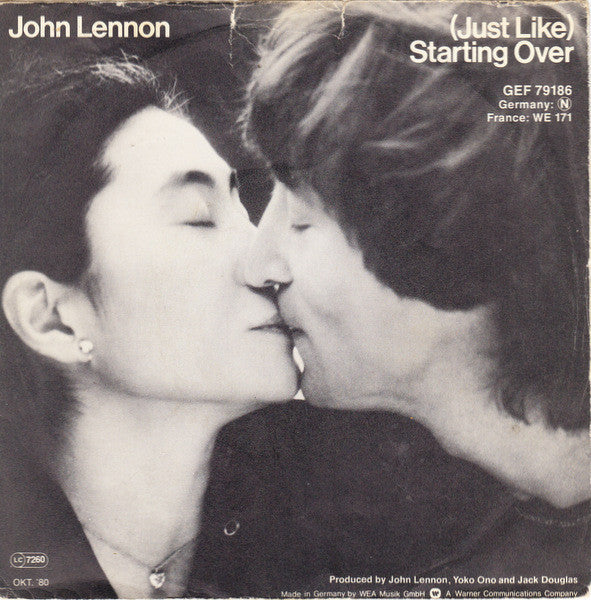 John Lennon - (Just Like) Starting Over 39667 Vinyl Singles Vinyl Goed / Hoes Goed