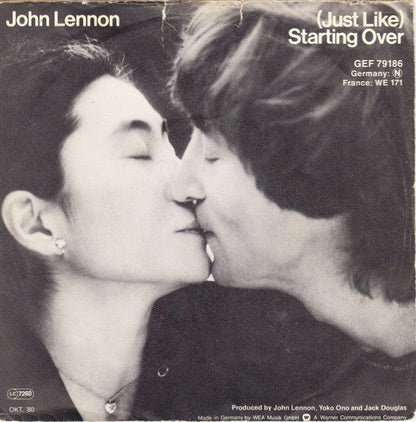 John Lennon - (Just Like) Starting Over 39667 Vinyl Singles Vinyl Goed / Hoes Goed