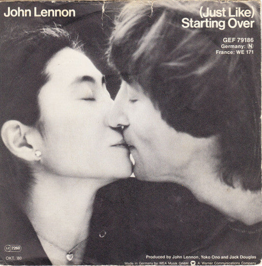 John Lennon - (Just Like) Starting Over 39667 Vinyl Singles Vinyl Goed / Hoes Goed