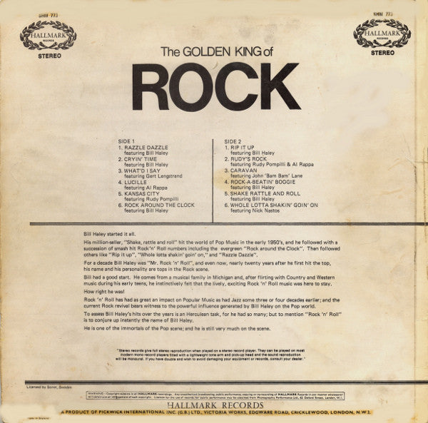 Bill Haley And His Comets - The Golden King Of Rock (LP) 97793 Vinyl LP Vinyl (VG) <br> Hoes (G+)