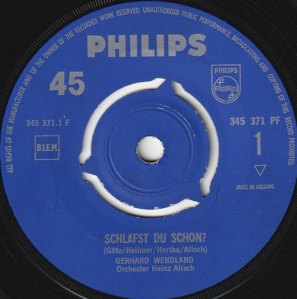Gerhard Wendland - Schlafst Du Schon 40054 Vinyl Singles Vinyl Goed / Hoes Generic