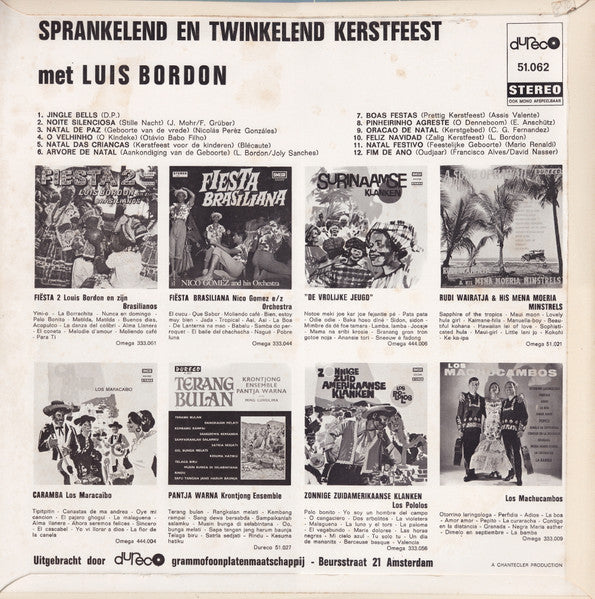 Luis Bordón - Sprankelend En Twinkelend Kerstfeest Met Luis Bordon (LP) 40890 Vinyl LP JUKEBOXSINGLES.NL   