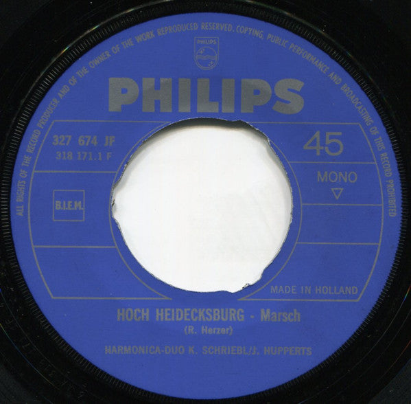 Harmonica Duo K. Schriebl / J. Hupperts - Hoch Heidecksburg 21257 Vinyl Singles Vinyl Zeer Goed / Hoesje Generic "VINYLSINGLES.NL"