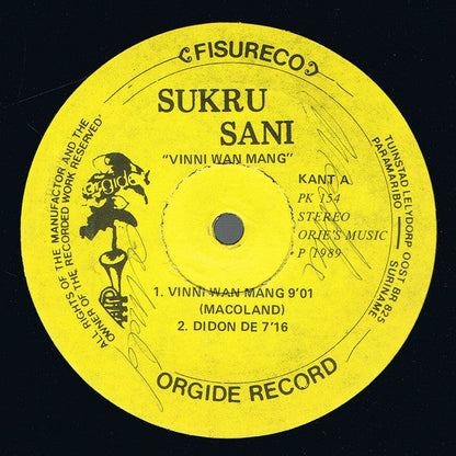 Sukru Sani - Vinni Wan Mang (Maxi Single) Maxi-Singles JUKEBOXSINGLES.NL   