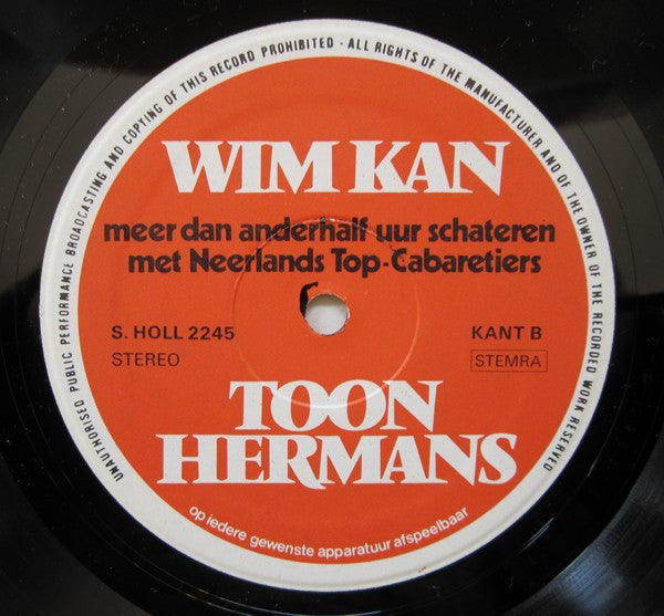 Toon Hermans & Wim Kan - Meer Dan Anderhalf Uur Schateren (LP) 46245 Vinyl LP JUKEBOXSINGLES.NL   