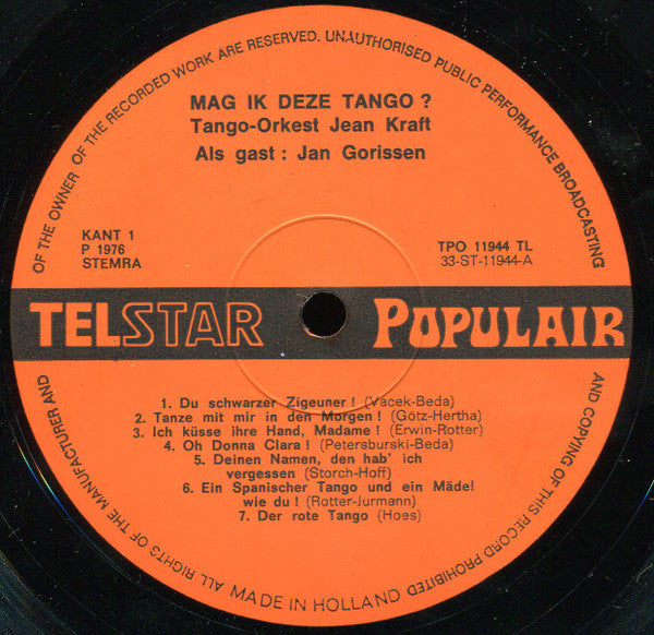 Tango Orkest Jean Kraft Als Gast: Jan Gorissen - Mag Ik Deze Tango (LP) 42503 Vinyl LP JUKEBOXSINGLES.NL   