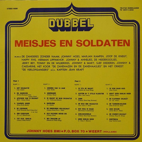 Various - Meisjes En Soldaten (LP) 45355 Vinyl LP Dubbel JUKEBOXSINGLES.NL   