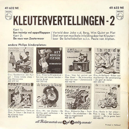 Joke van den Berg, Wim Quint, Piet Ekel En Schellebellen - Kleutervertellingen 2 42352 Vinyl Singles Vinyl Goed / Hoes Goed