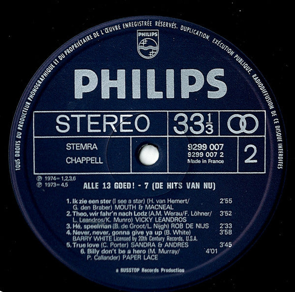 Verschiedene – Alle 13 richtig! Teil 7 (LP) 50952