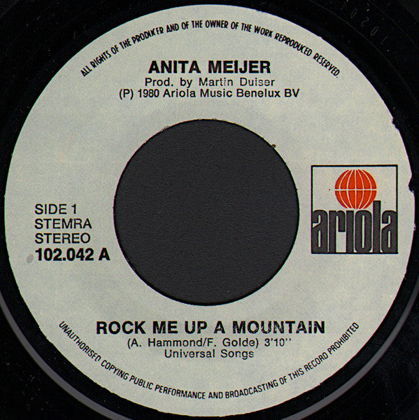 Anita Meijer - Rock Me Up A Mountain 17385 Vinyl Singles Vinyl Goed / Hoes Goed