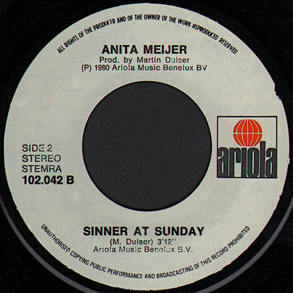 Anita Meijer - Rock Me Up A Mountain Vinyl Singles Vinyl Zeer Goed / Hoesje Goed "VINYLSINGLES.NL"