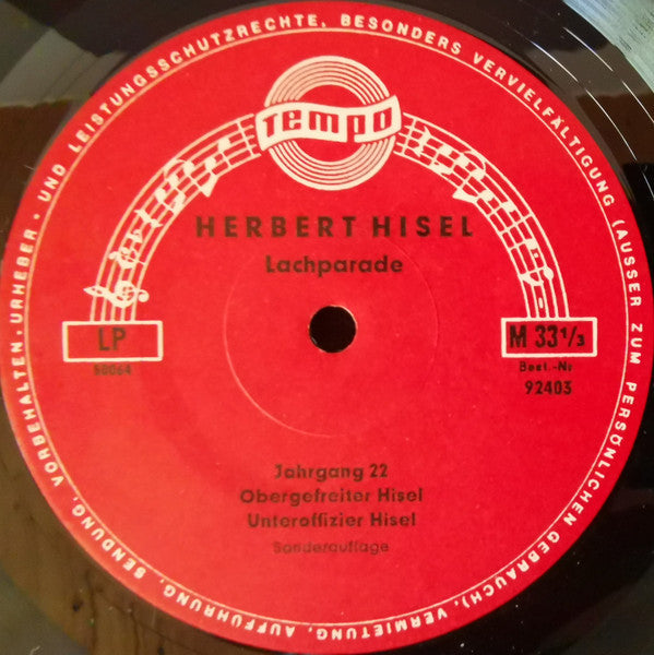 Herbert Hisel - Lachparade Vinyl Singles Vinyl Zeer Goed / Hoesje Goed "VINYLSINGLES.NL"