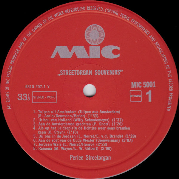 Perlee Streetorgan – Sound Picture Postcard From Holland (LP) 46571