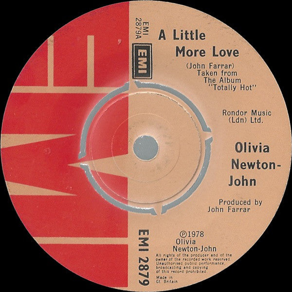 Olivia Newton-John - A Little More Love 40491 Vinyl Singles Vinyl Goed / Hoes Goed