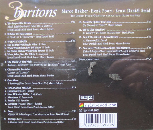 3 Baritons - 3 Baritons (Ernst Daniel Smit - Henk Poort - Marco Bakker) (CD) 70379 Compact Disc Goede Staat