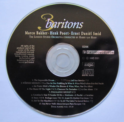 3 Baritons - 3 Baritons (Ernst Daniel Smit - Henk Poort - Marco Bakker) (CD) 70379 Compact Disc Goede Staat
