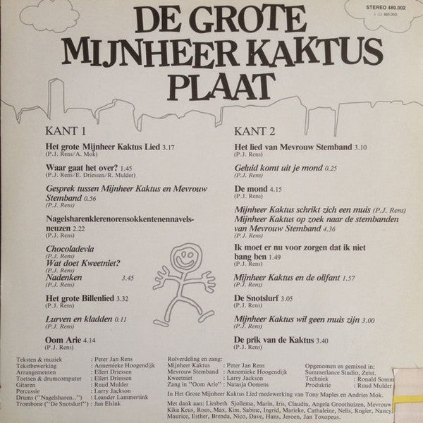 Mijnheer Kaktus - De Grote Mijnheer Kaktus Plaat (LP) (B) 51067 Vinyl LP JUKEBOXSINGLES.NL   