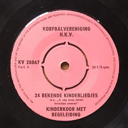 Kinderkoor Met Begeleiding - 24 Bekende Kinderliedjes 25619 Vinyl Singles Vinyl Goed / Hoes Goed