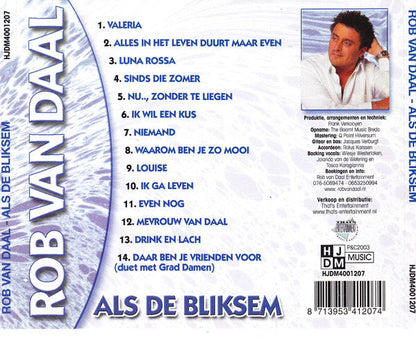 Rob Van Daal - Als De Bliksem (CD) 70488 Compact Disc Goede Staat