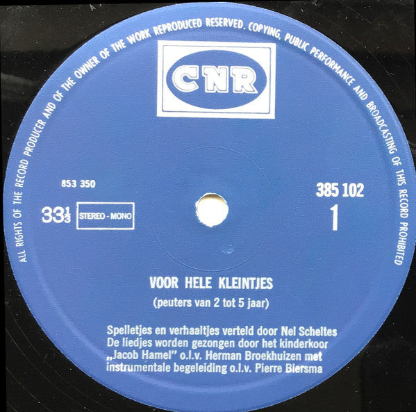 Jacob Hamel - Voor Hele Kleintjes (LP) 40945 Vinyl LP JUKEBOXSINGLES.NL   